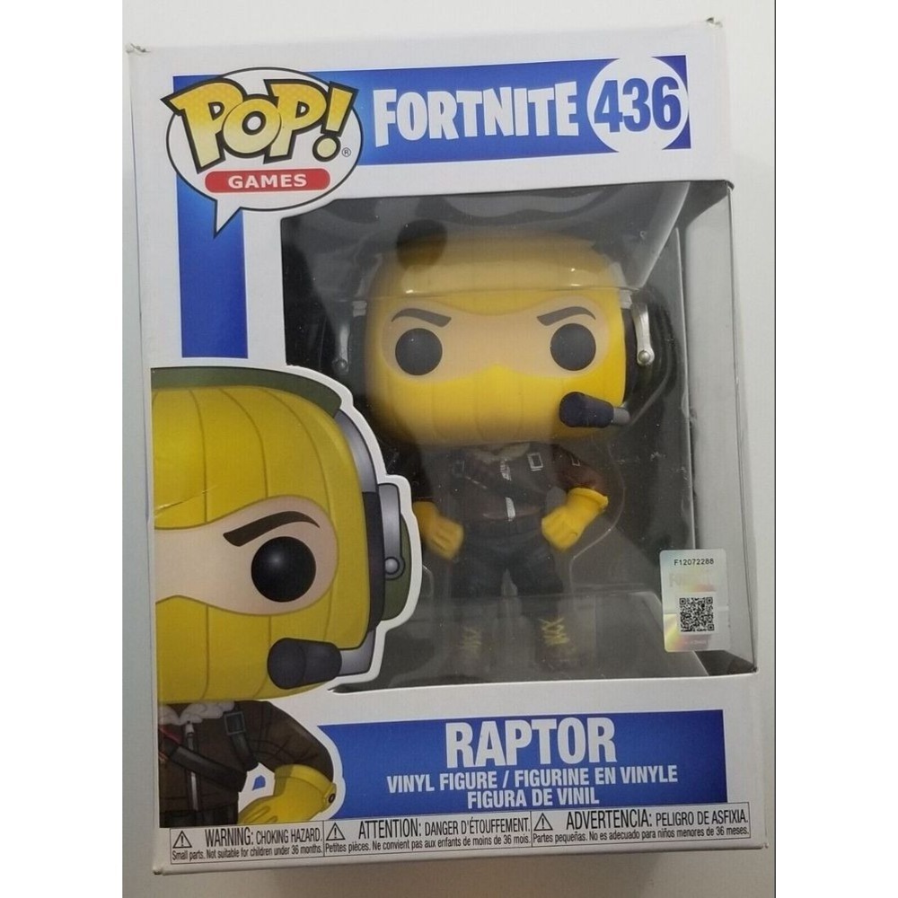 FUNKO Pop Games Fortnite Raptor 436 Unisex OS Yellow Vinyl Figure Headset